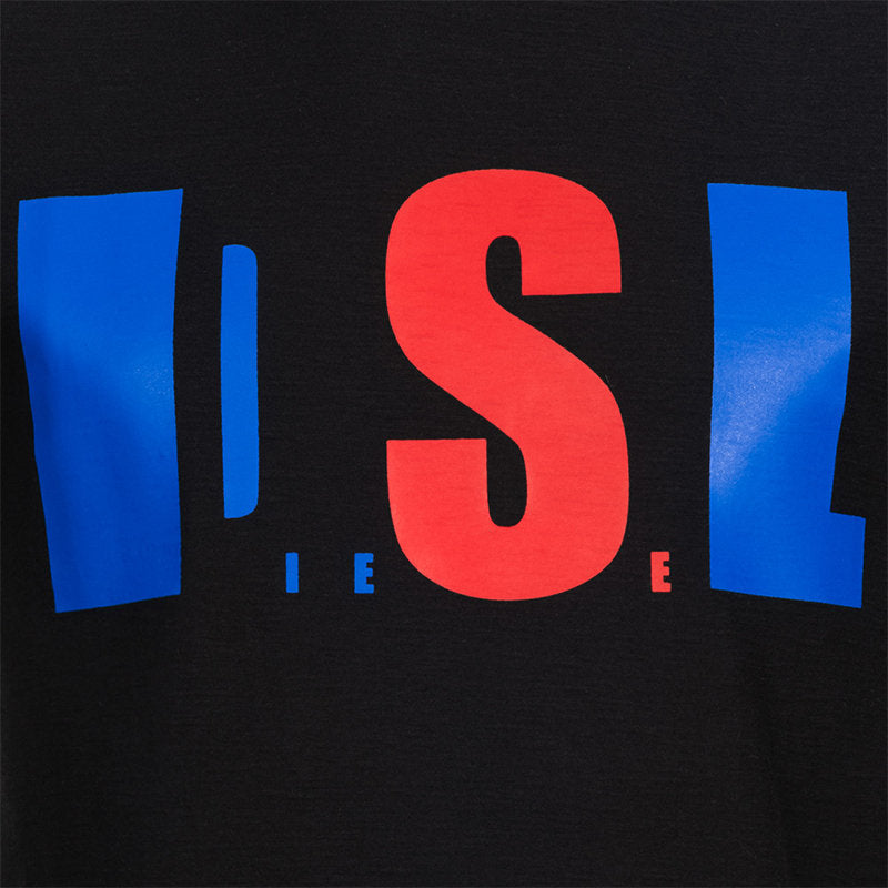 DIESEL T JOE QB Mens T Shirt Slim Fit Crew Neck Printed Casual Summer Cotton Tee