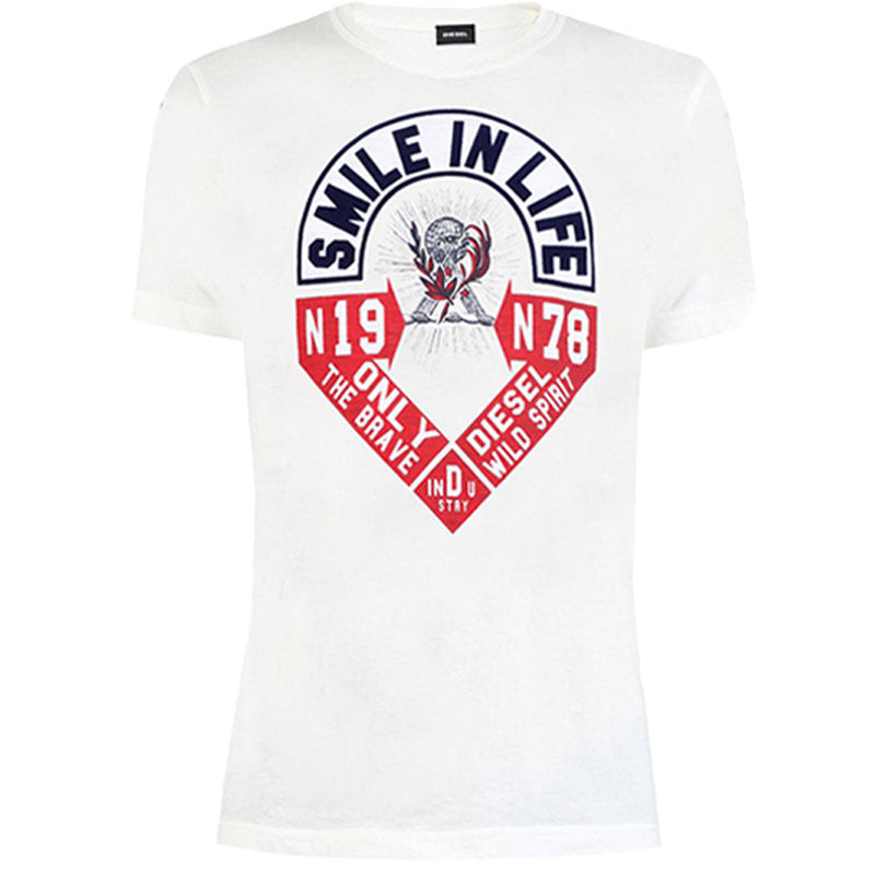 DIESEL T DIEGO HM Mens T Shirt Short Sleeve Crew Neck Casual Summer Cotton Tees