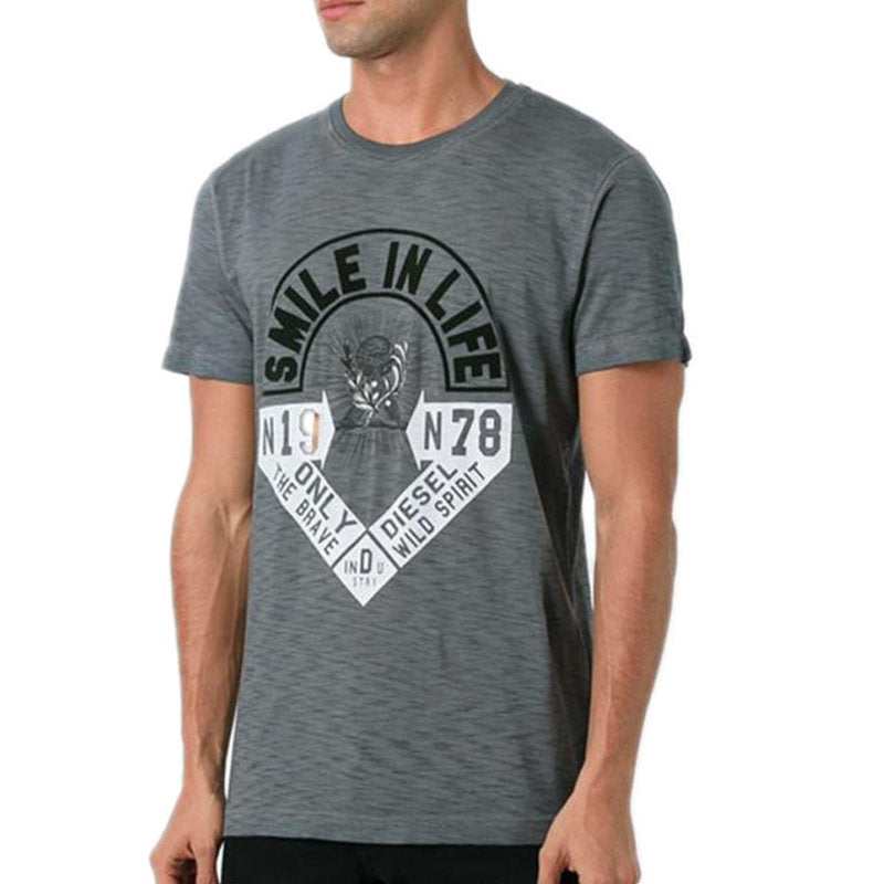 DIESEL T DIEGO HM Mens T Shirt Short Sleeve Crew Neck Casual Summer Cotton Tees