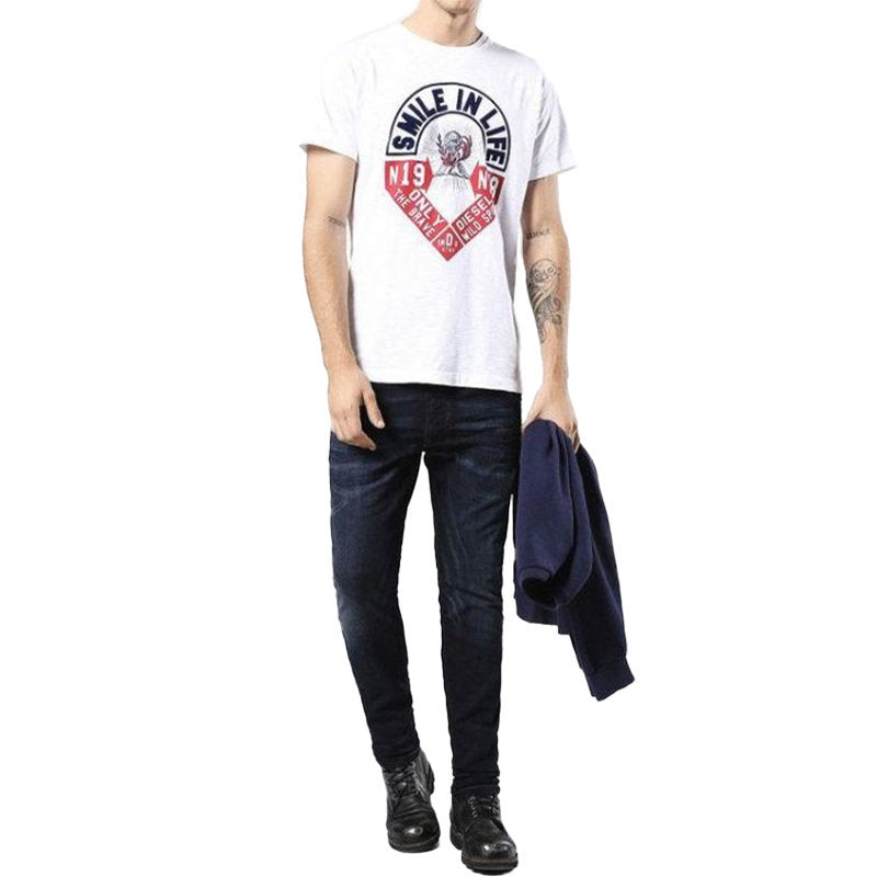 DIESEL T DIEGO HM Mens T Shirt Short Sleeve Crew Neck Casual Summer Cotton Tees