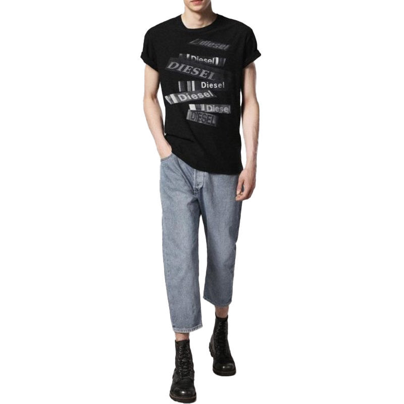 DIESEL T DIEGO QD Mens T Shirt Short Sleeve Crew Neck Casual Summer Cotton Tees