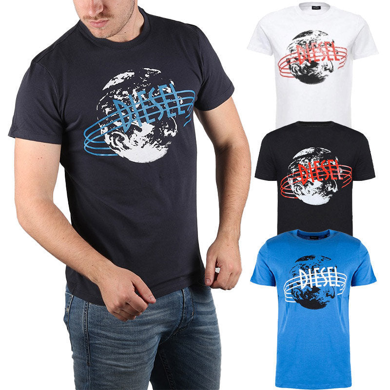 DIESEL T DIEGO NC Mens T Shirt Short Sleeve Crew Neck Casual Summer Cotton Tees