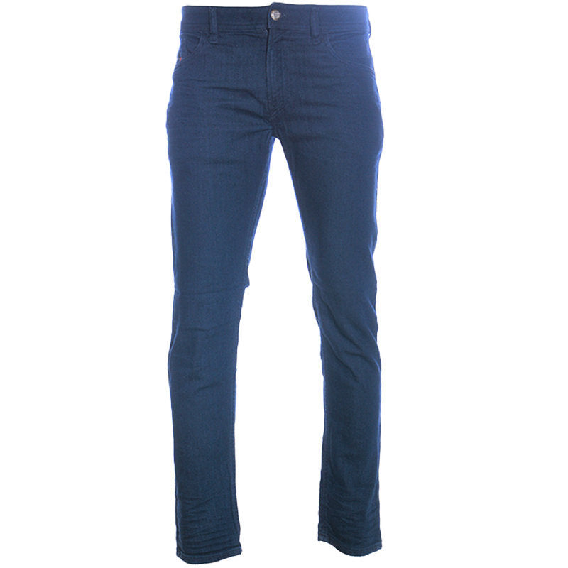DIESEL THOMMER 085AQ Mens Jeans Stretchy Regular Slim Fit Denim Pants Dark Blue