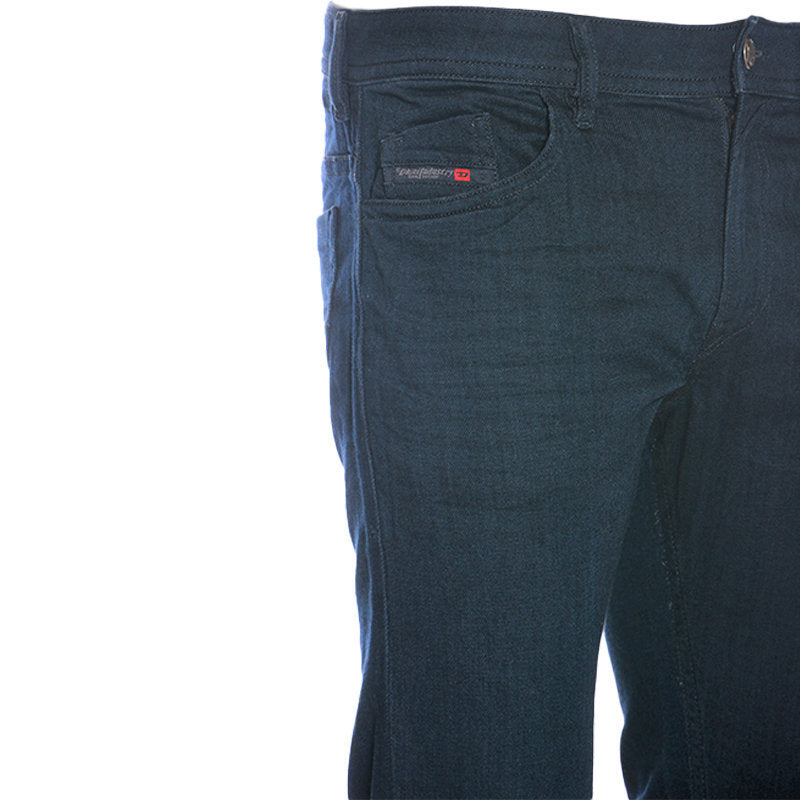 DIESEL THOMMER 085AQ Mens Jeans Stretchy Regular Slim Fit Denim Pants Dark Blue