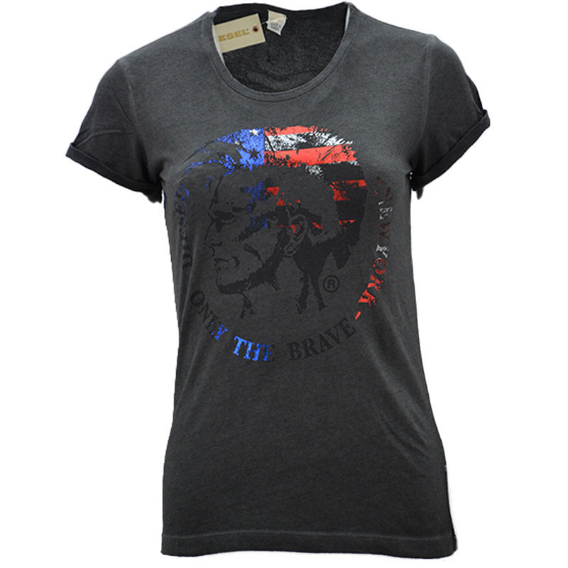 DIESEL T NEWYORK Womens T Shirt Crew Neck Short Sleeves Regular Fit Casual Tops