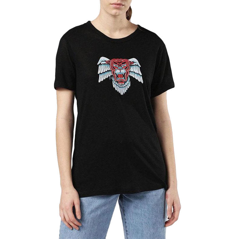 DIESEL T SILY P Womens T Shirt Crew Neck Short Sleeves Regular Fit Casual Top