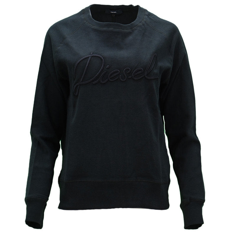 DIESEL F GERTRUDE Womens Sweatshirts Crew Neck Ribbed Casual Pullover Jumper Top