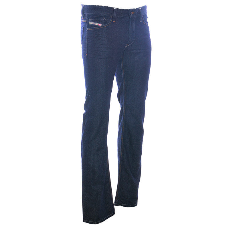 DIESEL VIKER ORUS7 Mens Jeans Regular Fit Casual Cotton Denim Pants Dark Blue