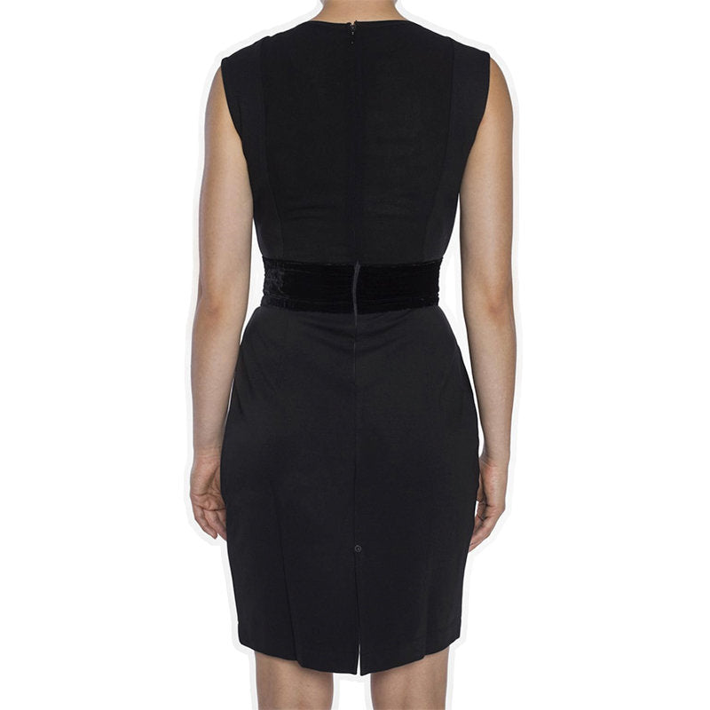 DIESEL D KELSEY Womens Dress Round Neck Sleeveless Short Top Party Velvet Black