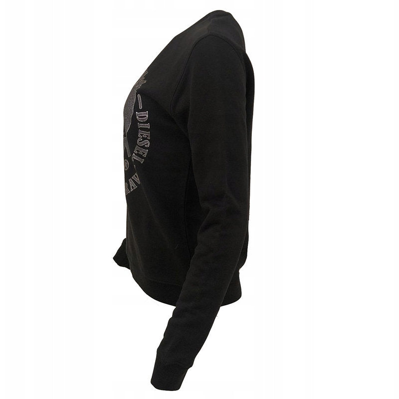 DIESEL F RADI T Felpa Womens Sweatshirts Crew Neck Black Pullover Winter Sweater