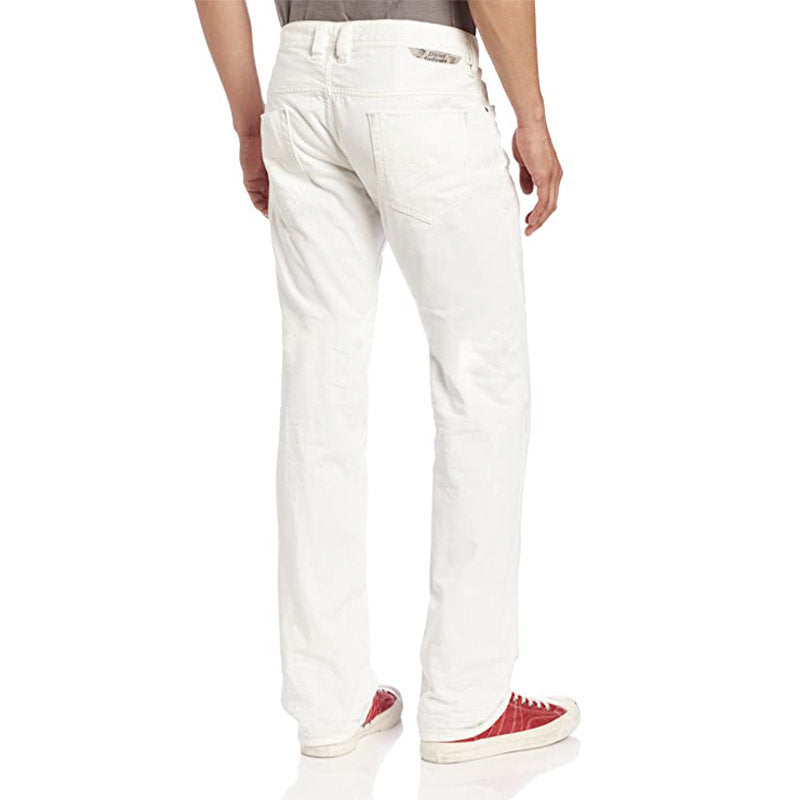 DIESEL SAFADO 0811G Mens Denim Jeans Slim Fit Straight Leg Casual Trousers White