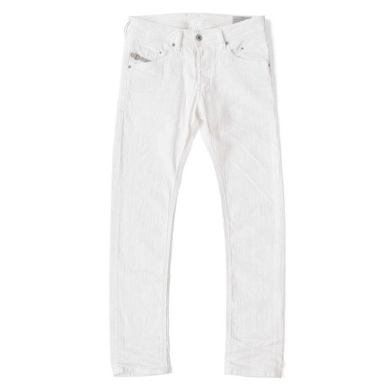 DIESEL BELTHER 0847E Mens Jeans Stretch Cotton Slim Fit Casual White Denim Pants