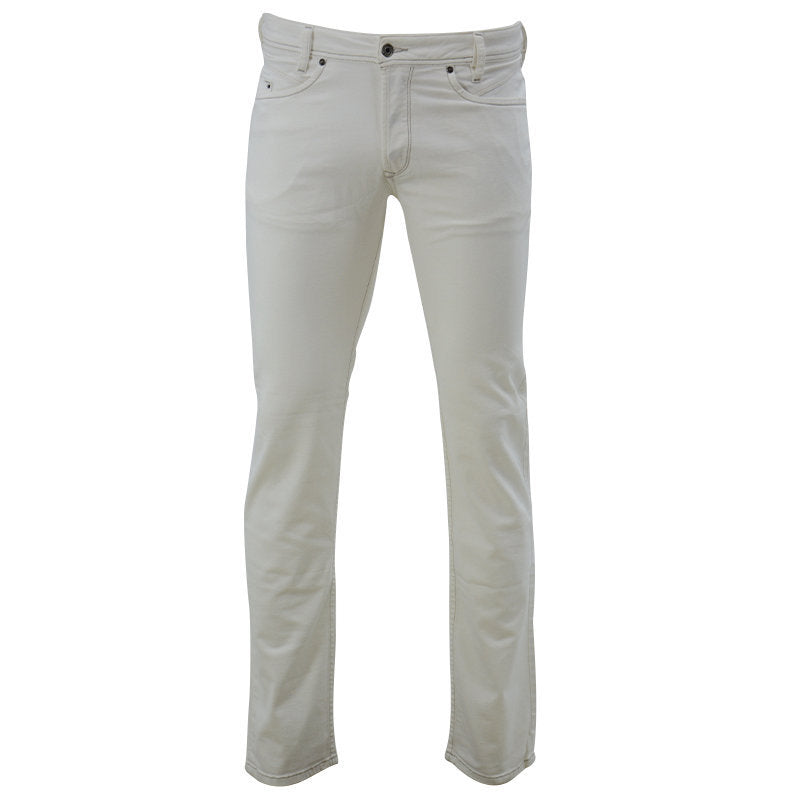 DIESEL IAKOP 008L1 Mens Denim Jeans Stretch Regular Slim Fit White Casual Pants