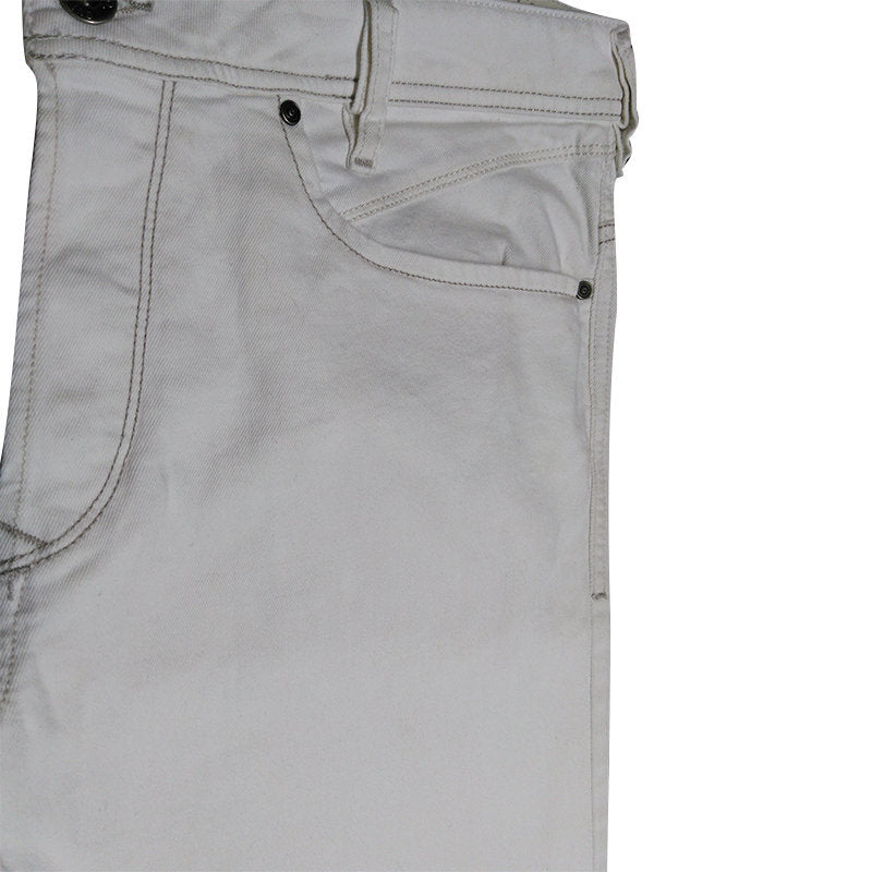DIESEL IAKOP 008L1 Mens Denim Jeans Stretch Regular Slim Fit White Casual Pants
