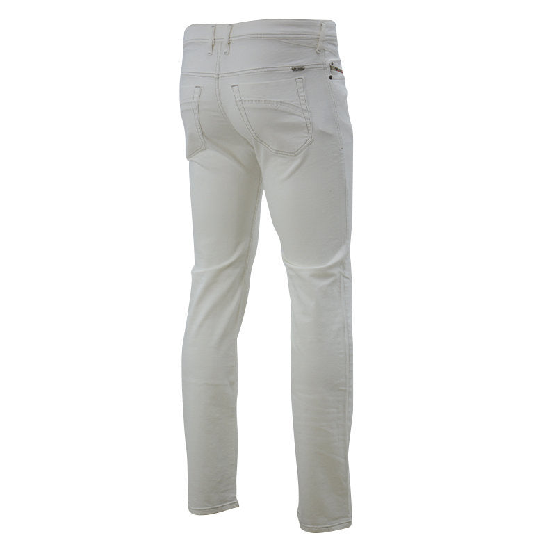 DIESEL IAKOP 008L1 Mens Denim Jeans Stretch Regular Slim Fit White Casual Pants