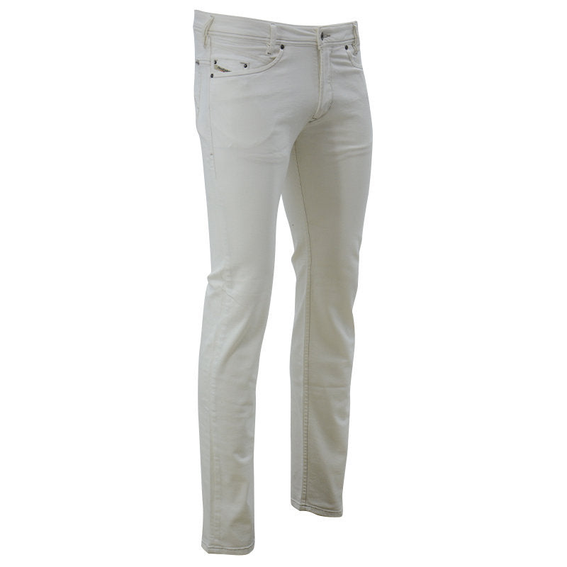 DIESEL IAKOP 008L1 Mens Denim Jeans Stretch Regular Slim Fit White Casual Pants