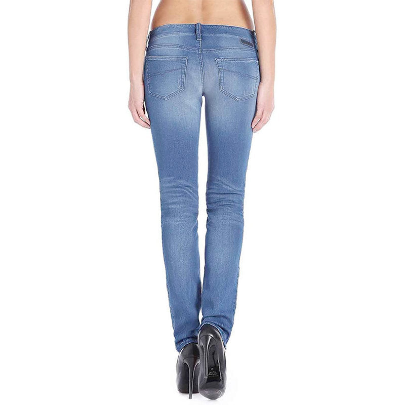 DIESEL GRUPEE NE 0837T Womens Denim Jeans Slim Fit Distressed Sweat Pants Defect