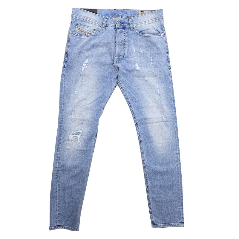 DIESEL TEPPHAR 0849E Mens Denim Jeans Slim Fit Stretch Carrot Leg Casual Trouser