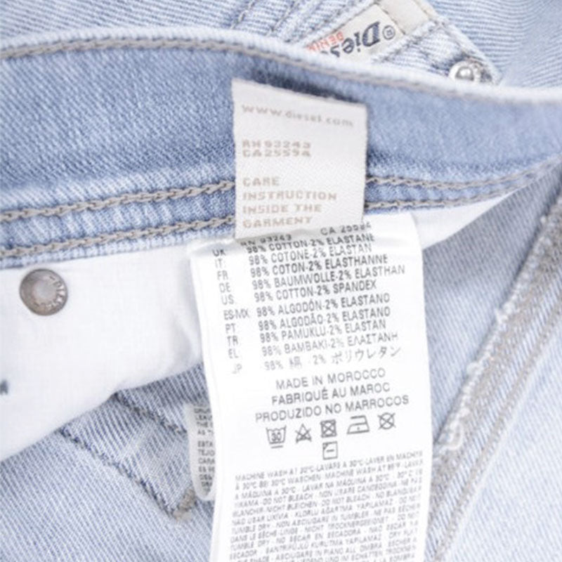 DIESEL TEPPHAR 0849E Mens Denim Jeans Slim Fit Stretch Carrot Leg Casual Trouser