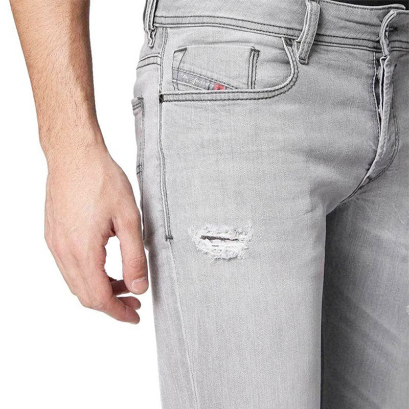 DIESEL SLEENKER 084RZ Mens Jeans Distressed Stretch Slim Fit Skinny Denim Pants