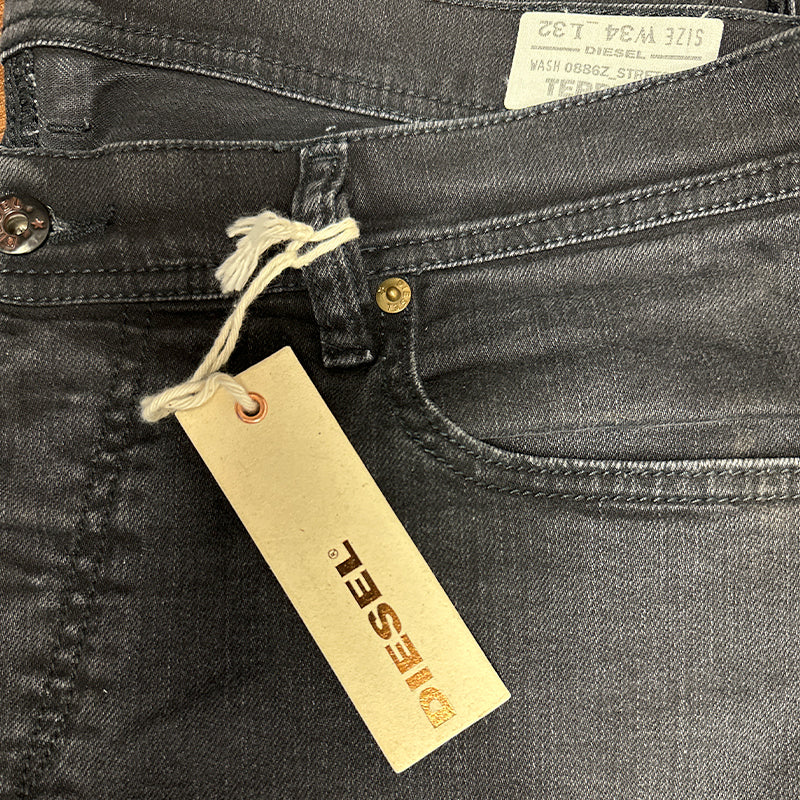 DIESEL TEPPHAR 0886Z Mens Denim Jeans Slim Fit Carrot Leg Stretch Casual Pants