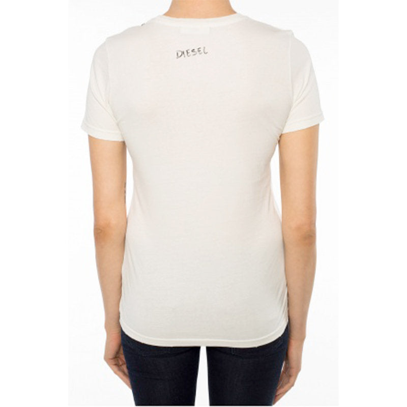 DIESEL T SILY L Womens T Shirts Short Sleeve Regular Fit Casual Ladies Top NEW