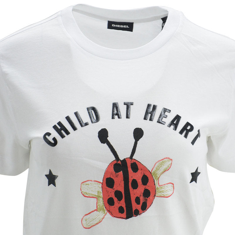 DIESEL NAO T NELLA Womens T Shirts Crew Neck Short Sleeve Tops Casual Summer Tee