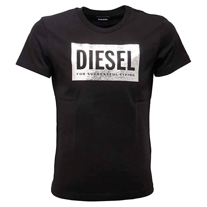 DIESEL T FOIL Womens T Shirts Crew Neck Short Sleeve Casual Black Summer Tee NEW
