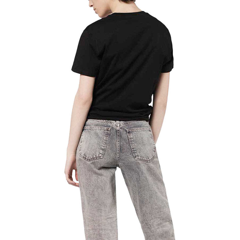 DIESEL T FOIL Womens T Shirts Crew Neck Short Sleeve Casual Black Summer Tee NEW