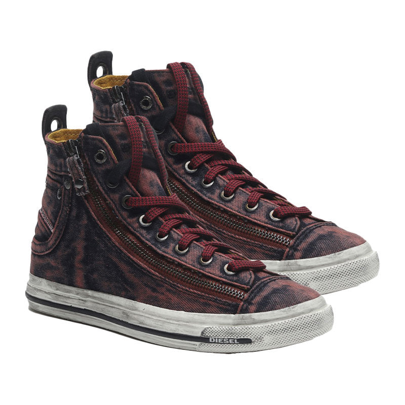 DIESEL EXPO ZIP Womens High Top Trainers Lace Up Casual Denim Sneakers Gym Shoes