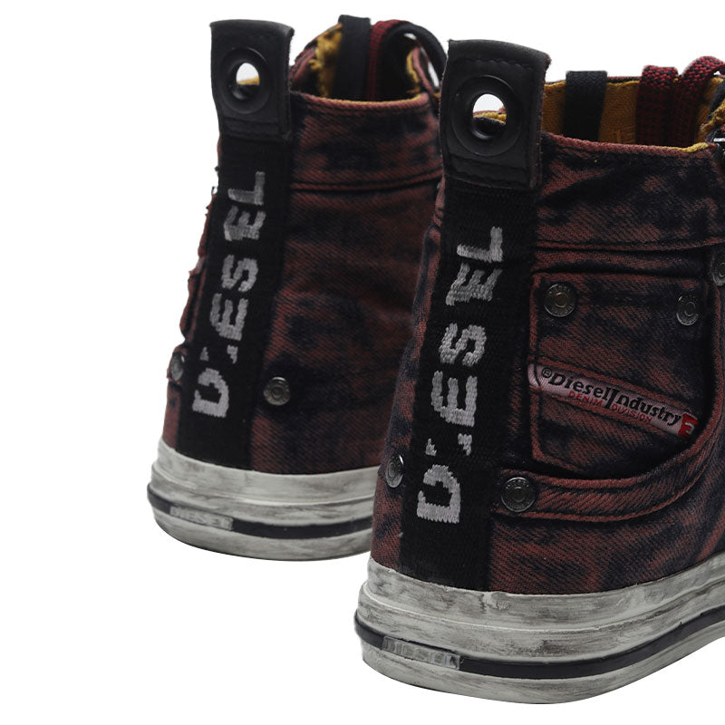 DIESEL EXPO ZIP Womens High Top Trainers Lace Up Casual Denim Sneakers Gym Shoes