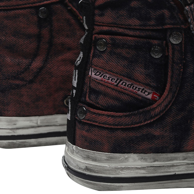 DIESEL EXPO ZIP Womens High Top Trainers Lace Up Casual Denim Sneakers Gym Shoes