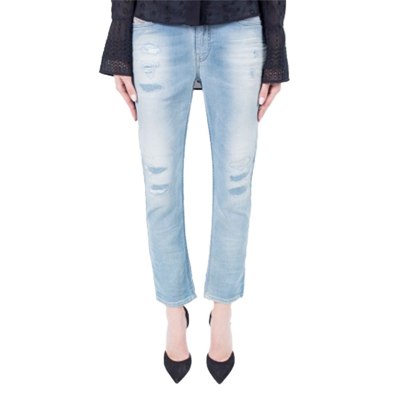 DIESEL RIZZO NE 0673M Womens Denim Jeans Tapered Leg Stretch Sweat Jogg Pants