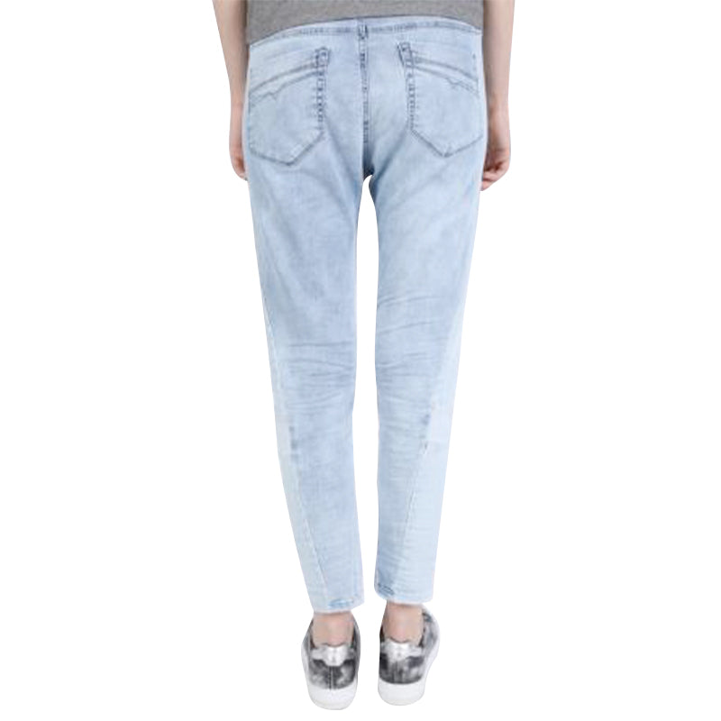 DIESEL FAYZA-NE 0682U Womens Denim Jeans Tapered Leg Stretch Cropped Jogg Pants