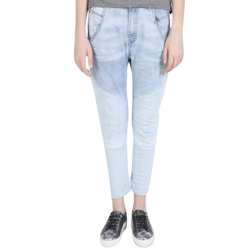 DIESEL FAYZA-NE 0682U Womens Denim Jeans Tapered Leg Stretch Cropped Jogg Pants