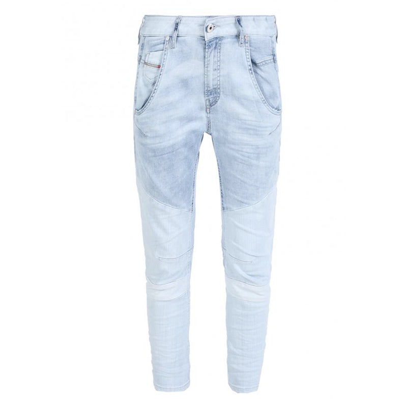 DIESEL FAYZA-NE 0682U Womens Denim Jeans Tapered Leg Stretch Cropped Jogg Pants