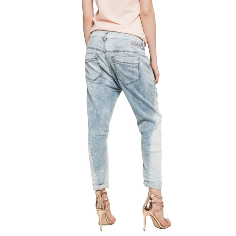 DIESEL FAYZA-NE 0682U Womens Denim Jeans Tapered Leg Stretch Cropped Jogg Pants