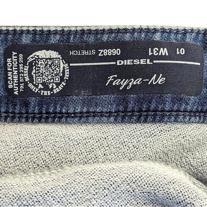DIESEL FAYZA-NE 0688Z Womens Denim Jeans Tapered Leg Casual Jogg Pant Light Blue