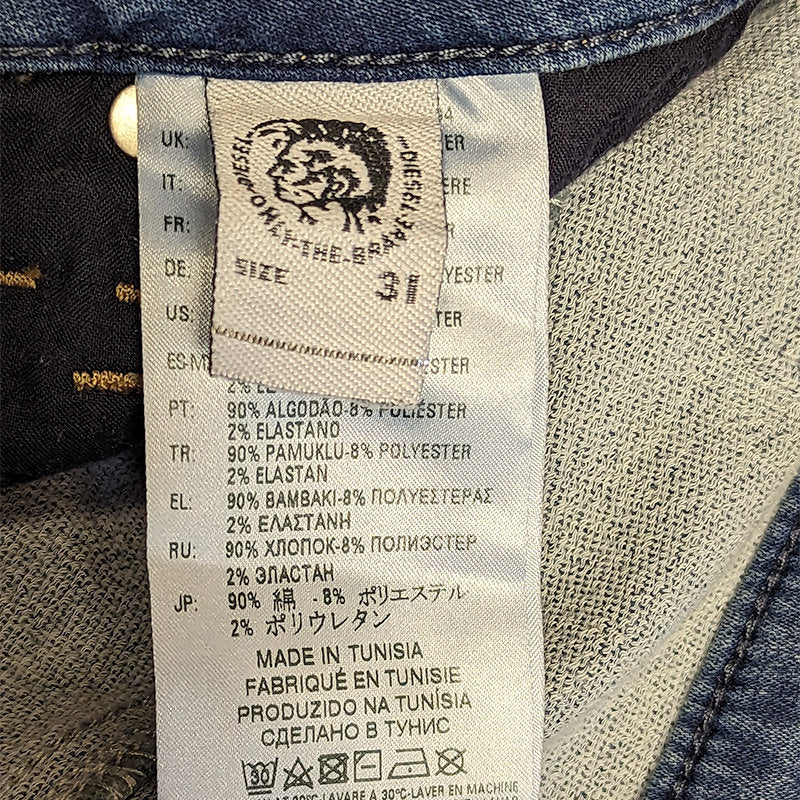 DIESEL FAYZA-NE 0688Z Womens Denim Jeans Tapered Leg Casual Jogg Pant Light Blue