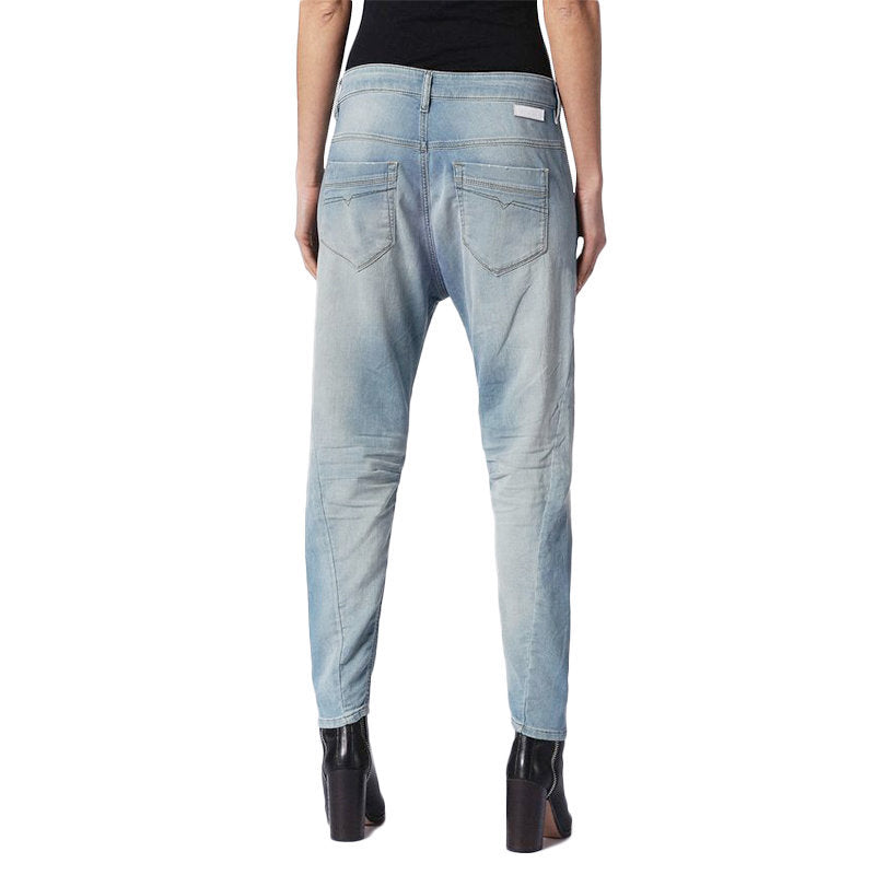 DIESEL FAYZA-NE 0688Z Womens Denim Jeans Tapered Leg Casual Jogg Pant Light Blue