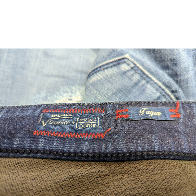 DIESEL FAYZA-NE 0672F Womens Denim Jogg Jeans Blue Tapered Leg Stretch Pants NEW