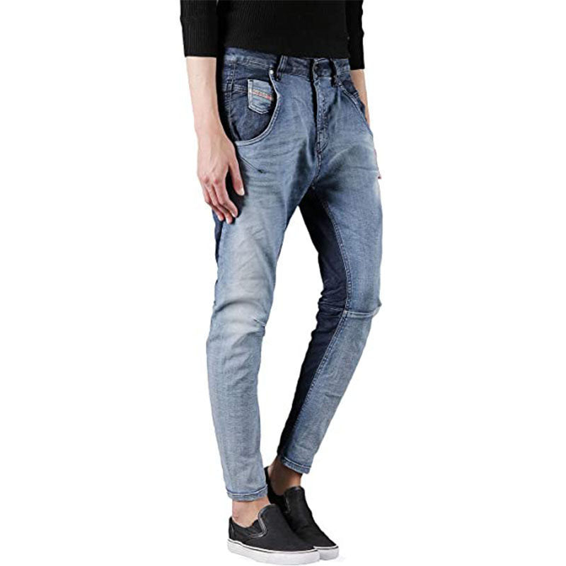 DIESEL FAYZA-NE 0667A Womens Denim Jogg Jeans Tapered Leg Blue Fade Stretch Pant