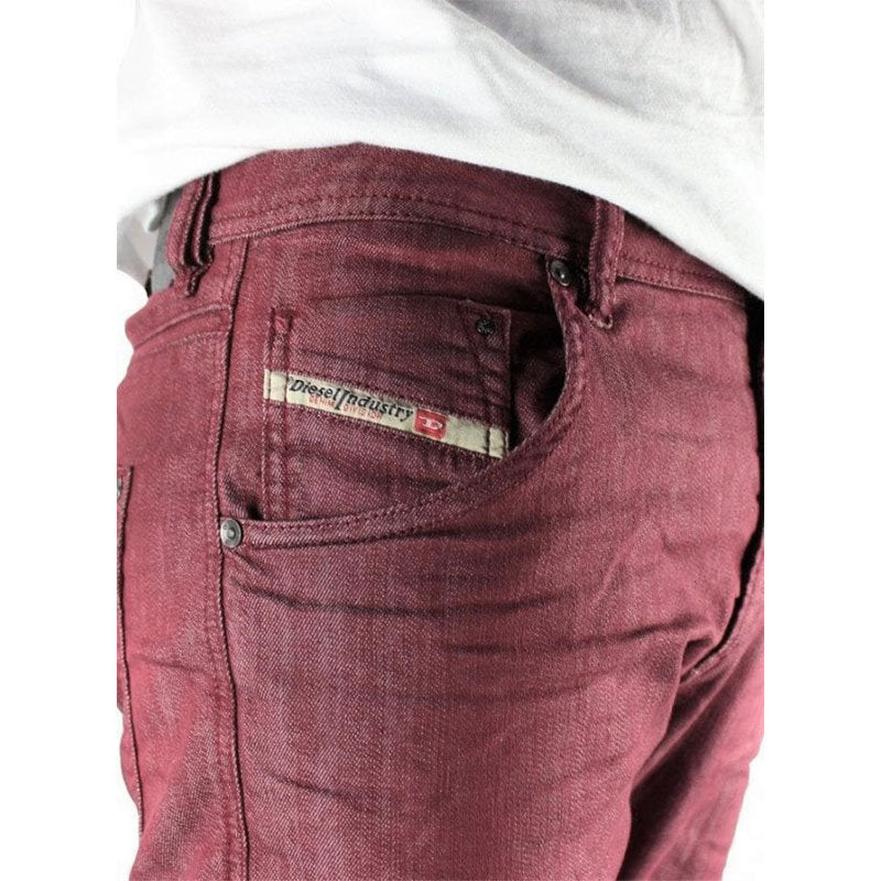 DIESEL KRAYVER 0819D Mens Jeans Denim Stretch Regular Slim Fit Purple Trousers