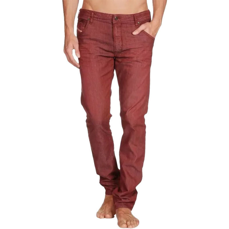 DIESEL KRAYVER 0819D Mens Jeans Denim Stretch Regular Slim Fit Purple Trousers