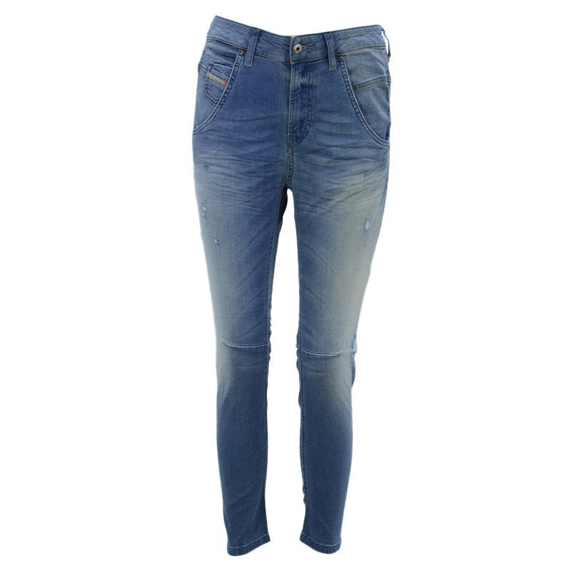 DIESEL FAYZA-NE 0670W Womens Jeans Regular Fit Stretch Denim Jogg Pants Blue NEW