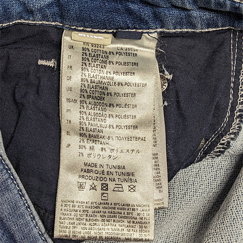 DIESEL FAYZA-NE 0670W Womens Jeans Regular Fit Stretch Denim Jogg Pants Blue NEW