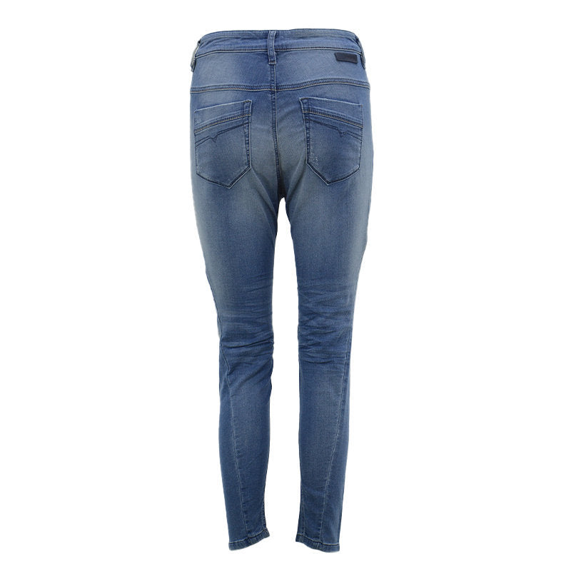 DIESEL FAYZA-NE 0670W Womens Jeans Regular Fit Stretch Denim Jogg Pants Blue NEW