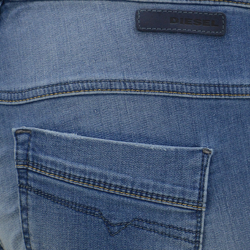 DIESEL FAYZA-NE 0670W Womens Jeans Regular Fit Stretch Denim Jogg Pants Blue NEW