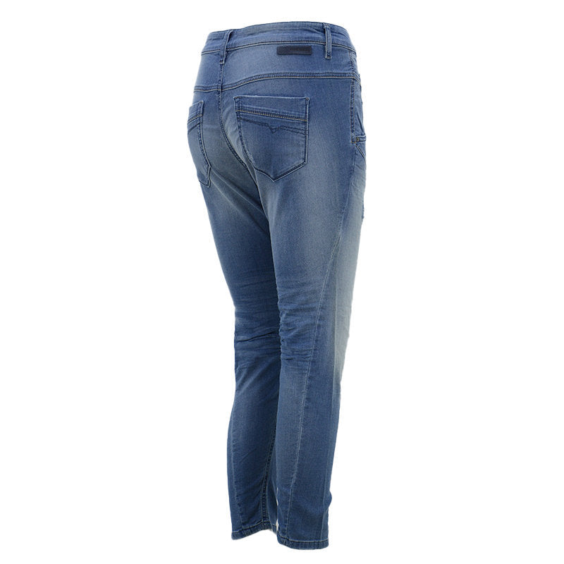 DIESEL FAYZA-NE 0670W Womens Jeans Regular Fit Stretch Denim Jogg Pants Blue NEW