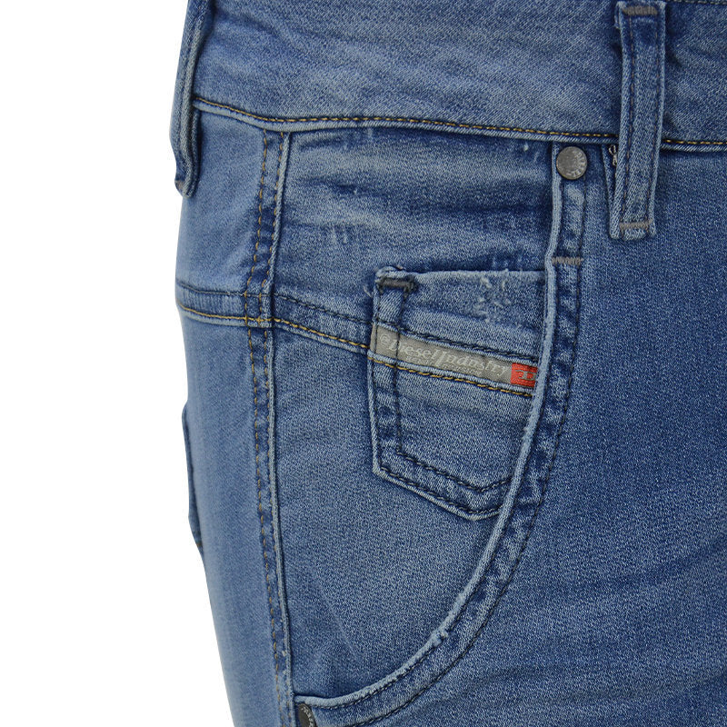 DIESEL FAYZA-NE 0670W Womens Jeans Regular Fit Stretch Denim Jogg Pants Blue NEW